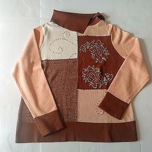 Emma James by Liz Claiborne Co. Sweater Large Brawn-Cream